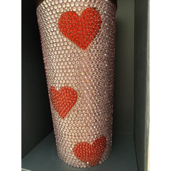 Hydrapeak Classic Journey 25oz Limited Edition Tumbler Rose Bling Red Hearts New - Picture 7 of 11